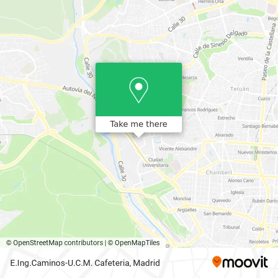 E.Ing.Caminos-U.C.M. Cafeteria map