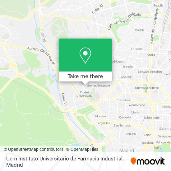 mapa Ucm Instituto Universitario de Farmacia Industrial