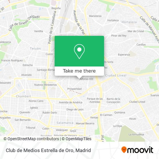 Club de Medios Estrella de Oro map