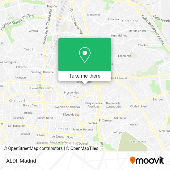 mapa ALDI