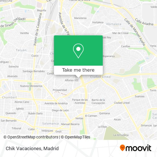 Chik Vacaciones map