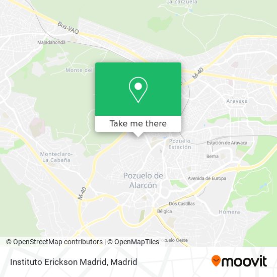 Instituto Erickson Madrid map