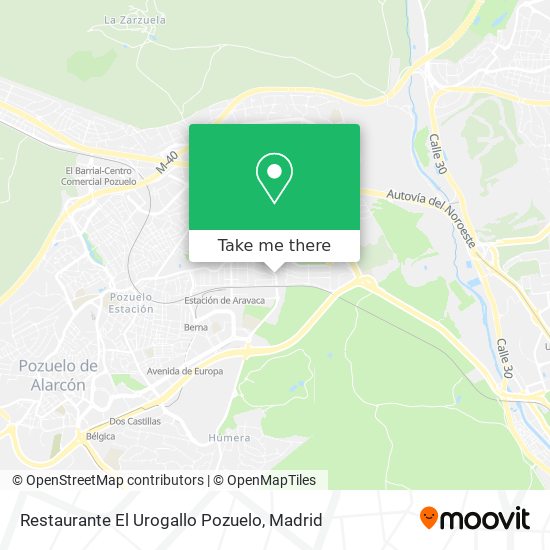 mapa Restaurante El Urogallo Pozuelo