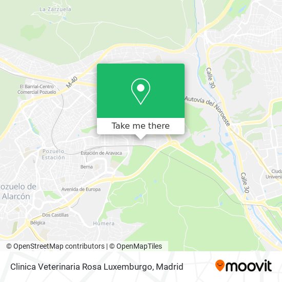 mapa Clinica Veterinaria Rosa Luxemburgo