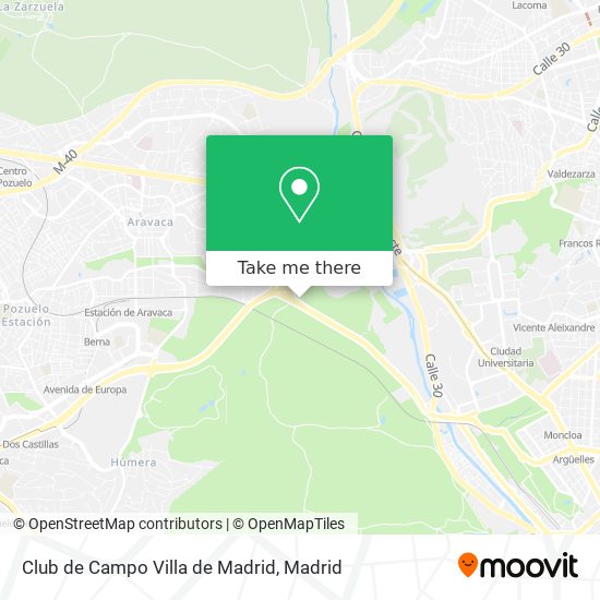 Club de Campo Villa de Madrid map