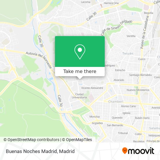 Buenas Noches Madrid map
