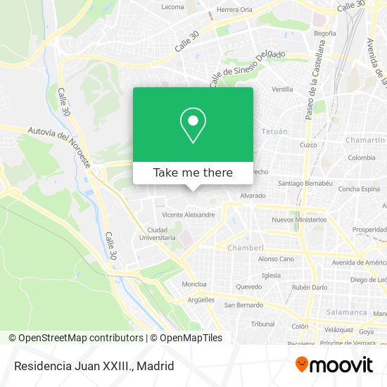 Residencia Juan XXIII. map
