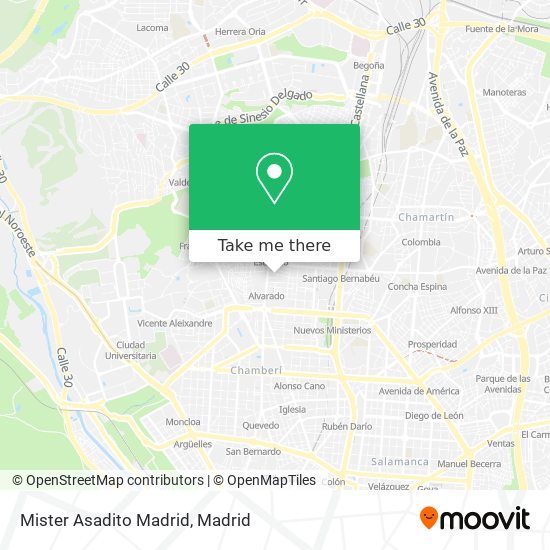 mapa Mister Asadito Madrid