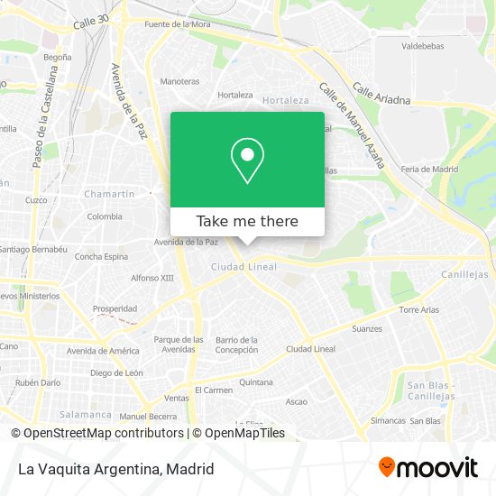 La Vaquita Argentina map