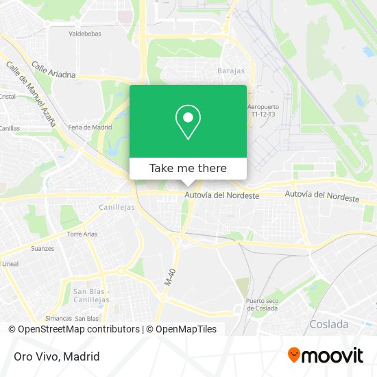 Oro Vivo map