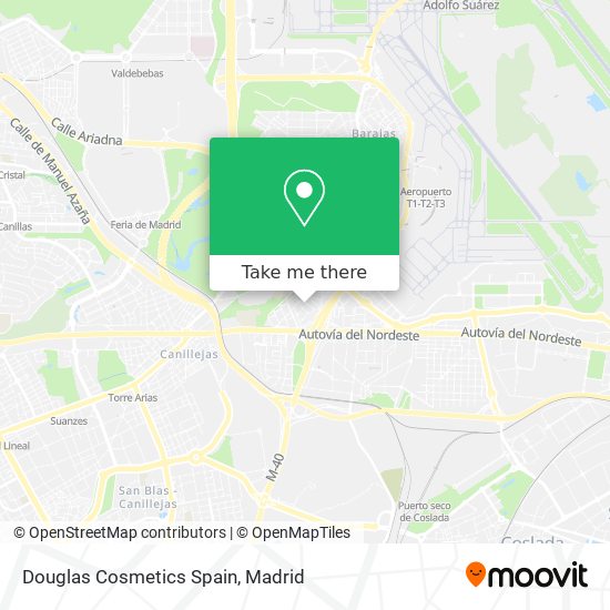 mapa Douglas Cosmetics Spain