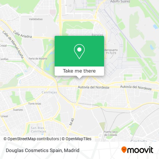 Douglas Cosmetics Spain map