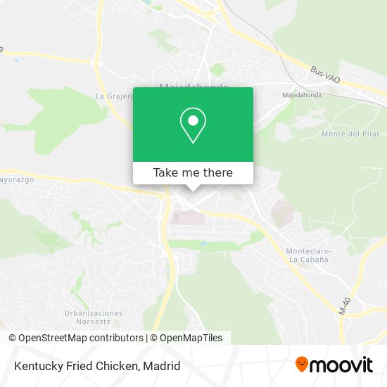 mapa Kentucky Fried Chicken
