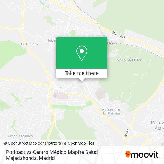 mapa Podoactiva-Centro Médico Mapfre Salud Majadahonda