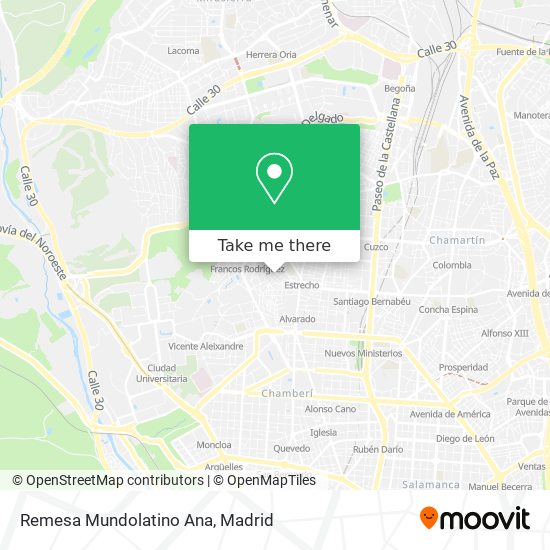 Remesa Mundolatino Ana map