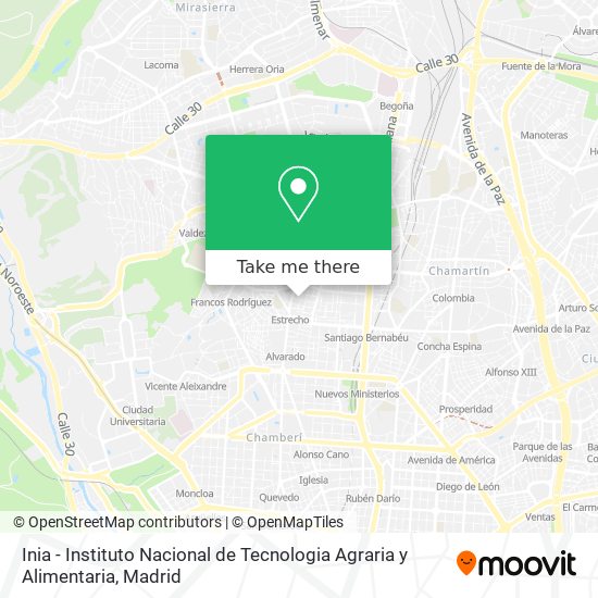 Inia - Instituto Nacional de Tecnologia Agraria y Alimentaria map
