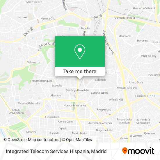 Integrated Telecom Services Hispania map