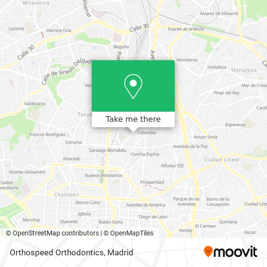 Orthospeed Orthodontics map