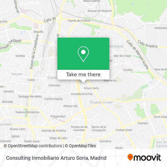 Consulting Inmobiliario Arturo Soria map