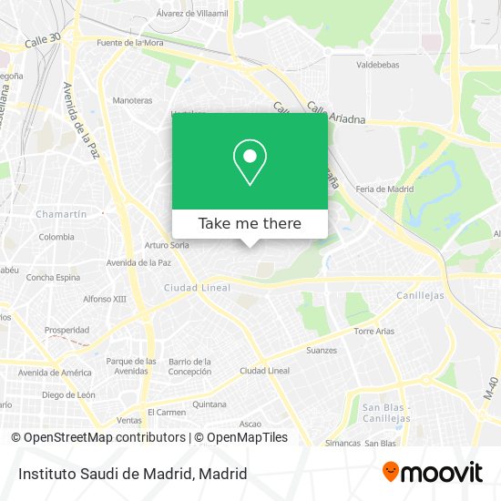 Instituto Saudi de Madrid map