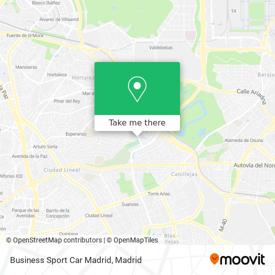 mapa Business Sport Car Madrid