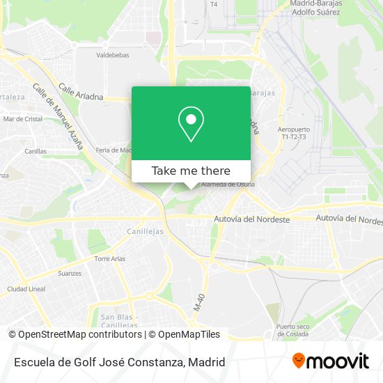 Escuela de Golf José Constanza map