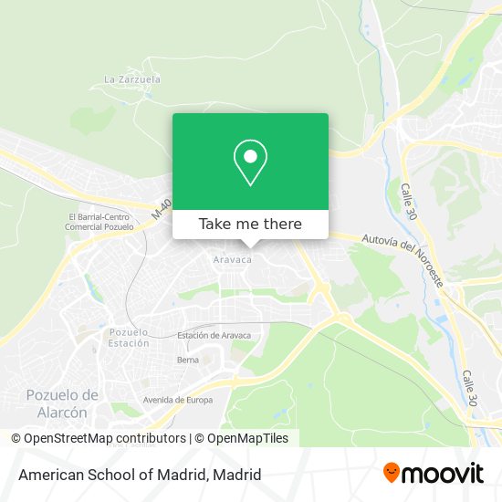 American School of Madrid map