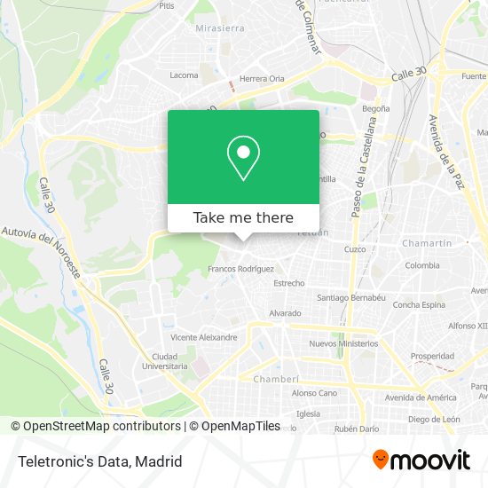 mapa Teletronic's Data