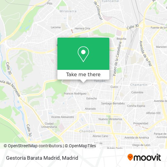 mapa Gestoría Barata Madrid