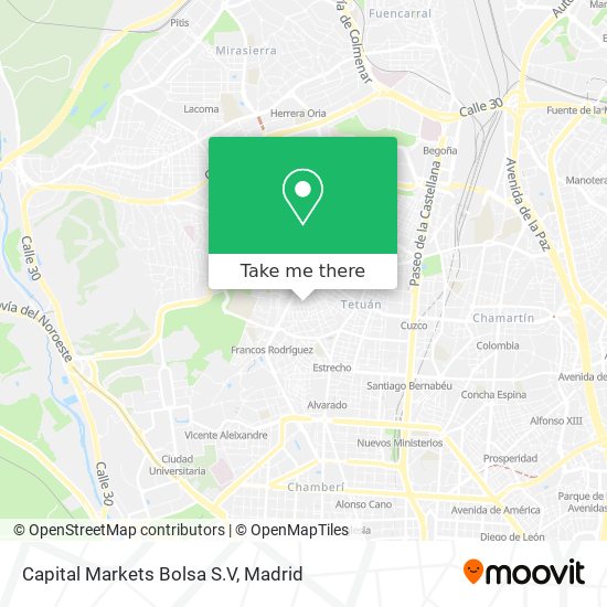 Capital Markets Bolsa S.V map