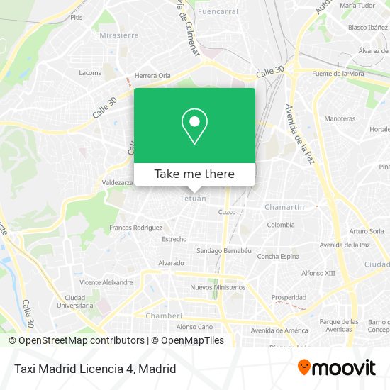 Taxi Madrid Licencia 4 map