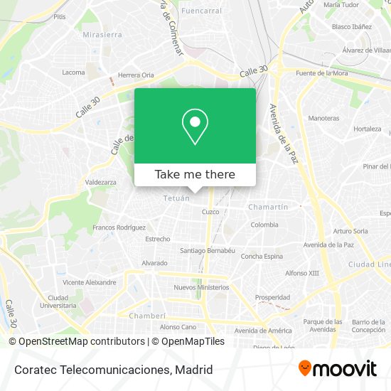 Coratec Telecomunicaciones map