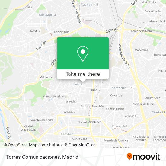 Torres Comunicaciones map