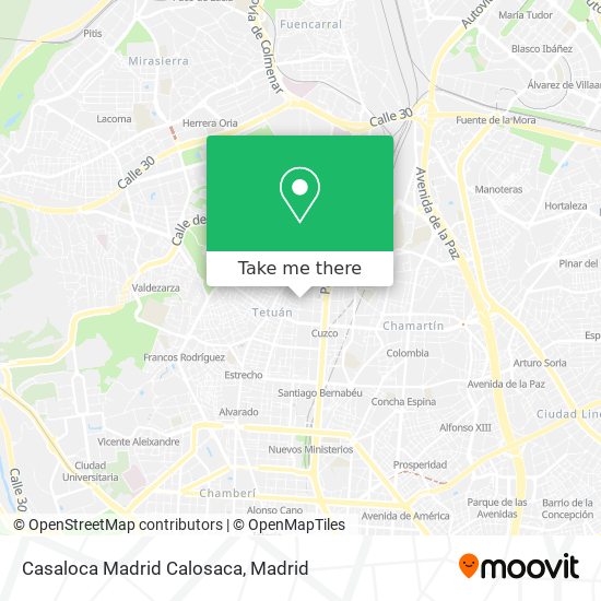 Casaloca Madrid Calosaca map