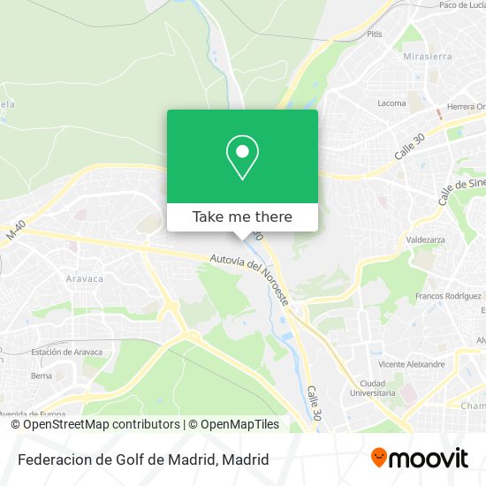 Federacion de Golf de Madrid map