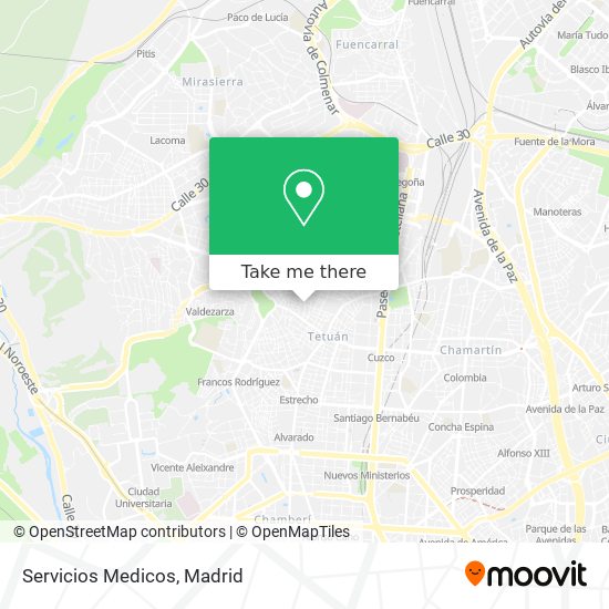 Servicios Medicos map