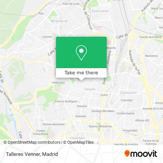 Talleres Venner map