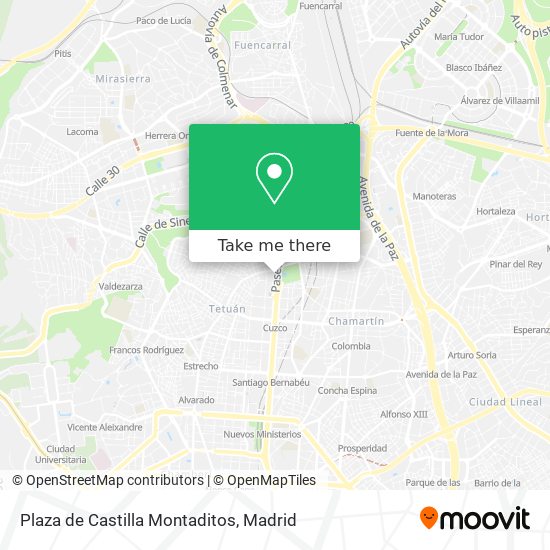 Plaza de Castilla Montaditos map