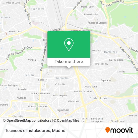 Tecnicos e Instaladores map