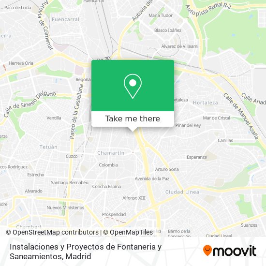 Instalaciones y Proyectos de Fontaneria y Saneamientos map