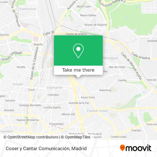 Coser y Cantar Comunicación map