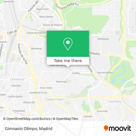 Gimnasio Olimpo map