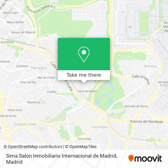 Sima Salón Inmobiliario Internacional de Madrid map