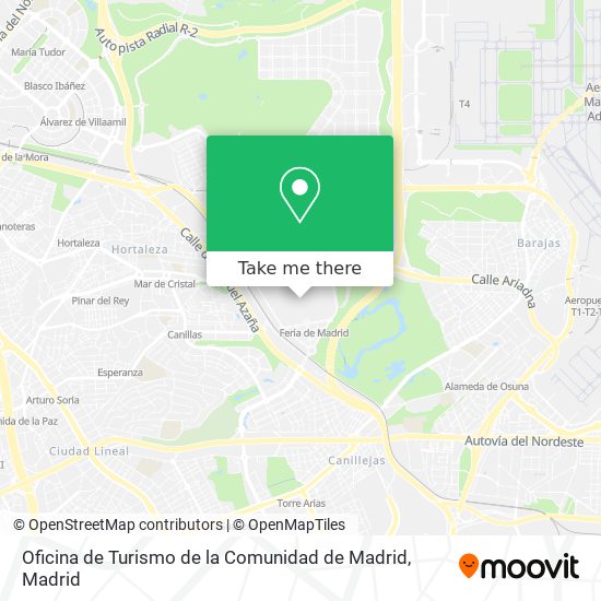 Oficina de Turismo de la Comunidad de Madrid map