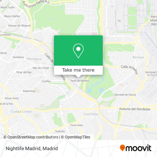 Nightlife Madrid map