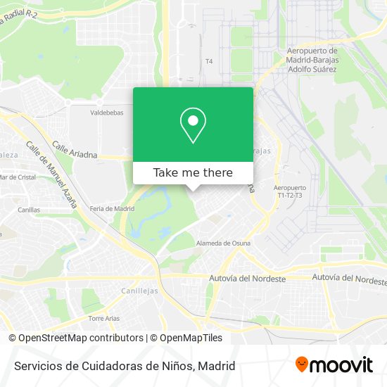 Servicios de Cuidadoras de Niños map