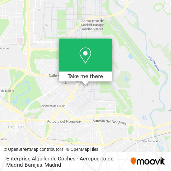 Enterprise Alquiler de Coches - Aeropuerto de Madrid-Barajas map