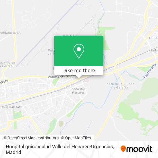 Hospital quirónsalud Valle del Henares-Urgencias map