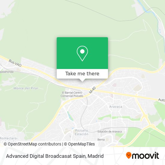 Advanced Digital Broadcasat Spain map