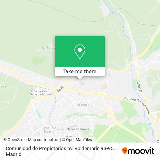 mapa Comunidad de Propietarios av. Valdemarin 93-95